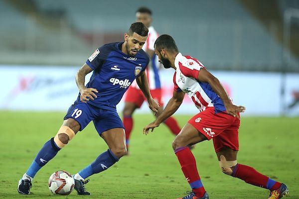 The Brazilian won the battle and was the best player on the pitch for the Blues that night (Image Courtesy: ISL)